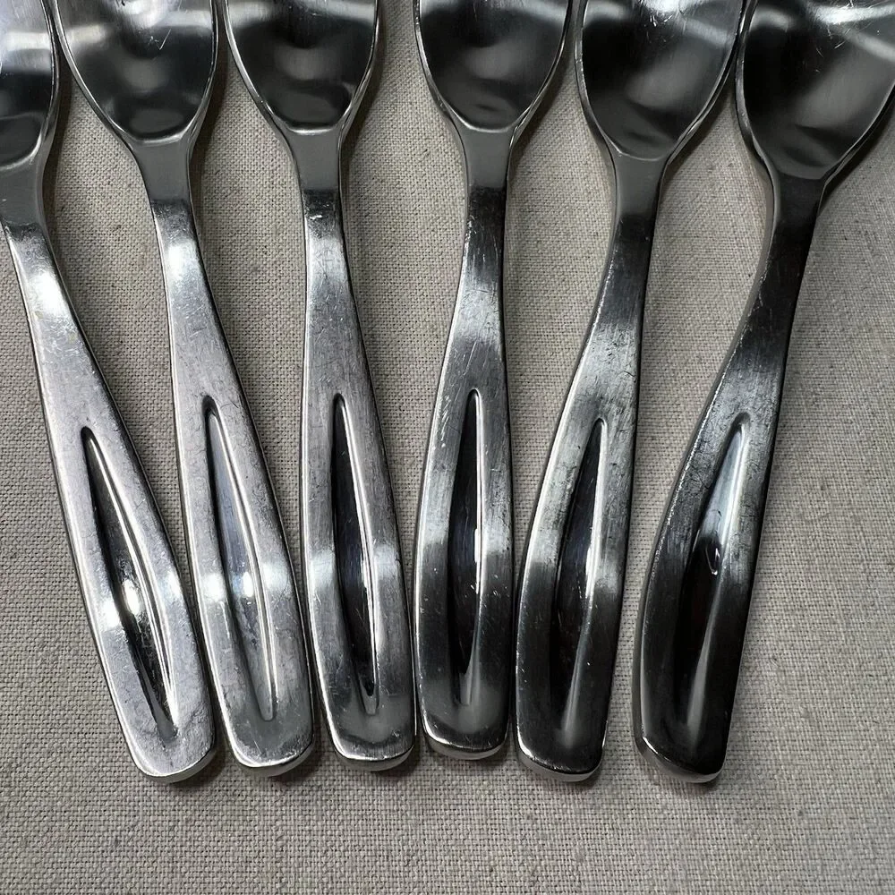 Robert Welch Linton Teaspoons Stainless Flatware Set 6 Spoons